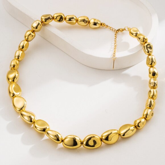 Gold Women's Necklace - Beaded - Picture 1 of 1